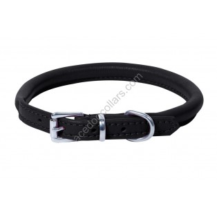 Ace Rolled Super SOFT Leather Dog Collar (Black, Green, Red, Purple)